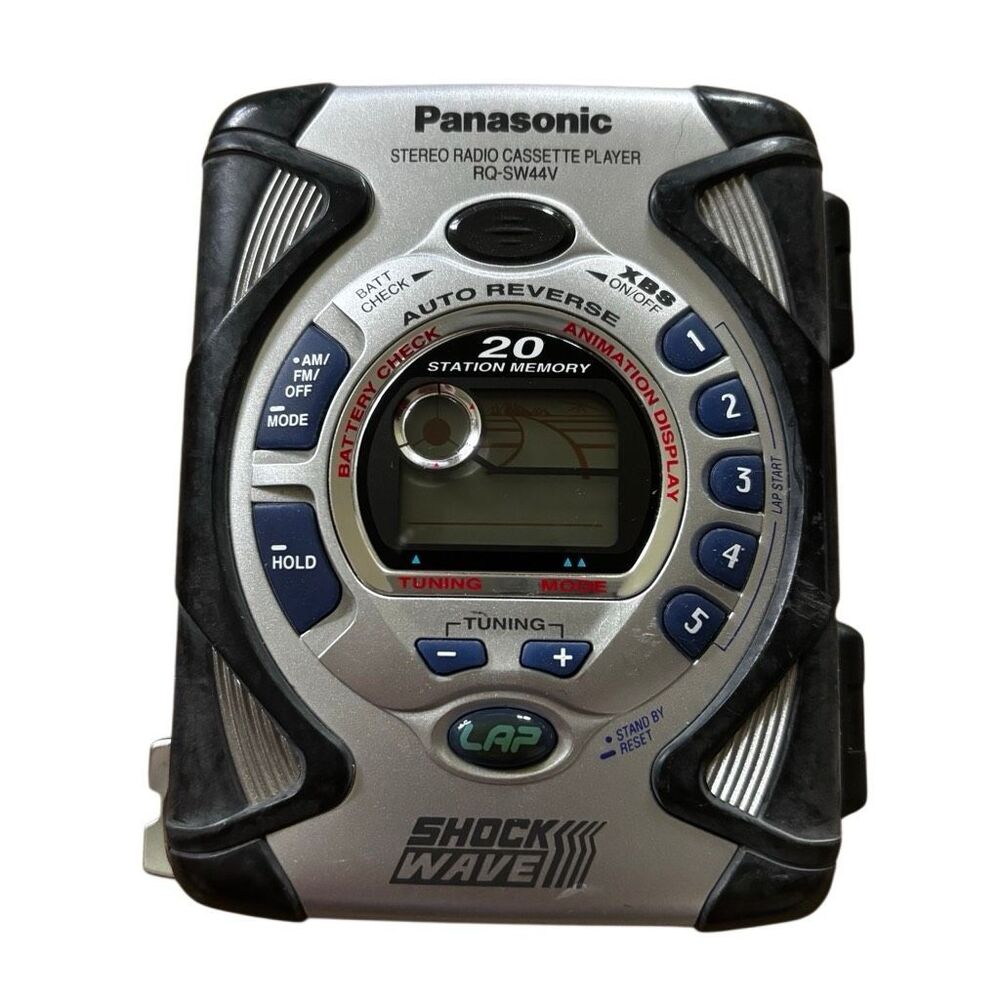 VTG Panasonic ShockWave RQ-SW44V Portable Cassette Player AM/FM Radio For Parts